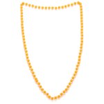 Collier perles orange adulte