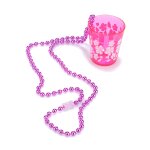 Collier verre  shooter rose adulte