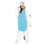 Combinaison licorne blanche et bleue adulte