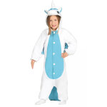 Combinaison licorne blanche et bleue enfant