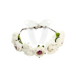 Couronne de fleurs blanches 17 cm