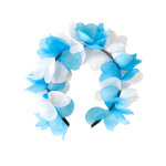 Couronne de fleurs bleu et blanche