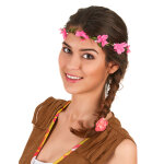 Couronne fleurs roses adulte