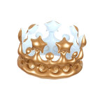 Couronne de roi gonflable or