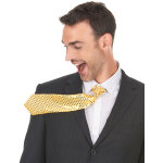 Cravate dore avec sequins adulte