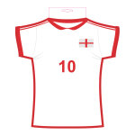 Cut out maillot angleterre 31 x 33 cm