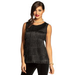 Dbardeur  franges noir femme