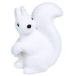 Dcoration cureuil blanc 12 cm