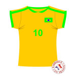 Dcoration murale maillot du brsil
