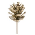 Dcoration pic pomme de pin dore 4 cm