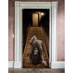 Dcoration de porte zombie possd 80 x 180 cm