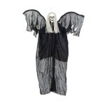 Dcoration  suspendre ange noir de la mort lumineux 110 cm