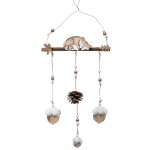 Dcoration  suspendre en bois renard 42 cm