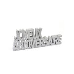 D�coration table joyeux anniversaire argent