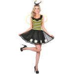 Dguisement abeille jaune et noir femme