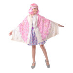 Dguisement ailes d'ange poncho rose fille