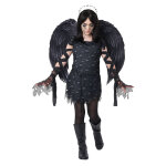 Dguisement ange gothique noir luxe enfant