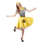 Dguisement annes 50 jaune femme
