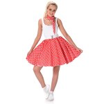 Dguisement annes 50 rouge  pois femme