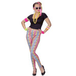 Dguisement annes 80 imprim panthre multicolore femme