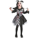 Dguisement arlequin ensanglant fille