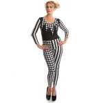 Dguisement arlequine bicolore femme