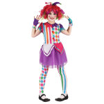 Dguisement arlequine colore fille