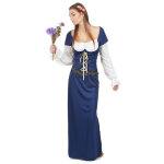 Dguisement bavaroise robe longue bleue femme