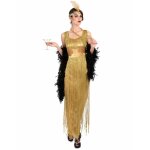 Dguisement charleston dor  franges femme