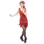 Dguisement charlestonrouge  paillettes femme