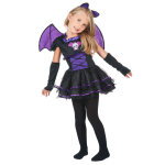 Dguisement chauve - souris noire et violette fille