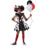 Dguisement clown effrayant luxe fille