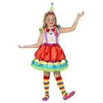 Dguisement clown  jupette multicolore fille