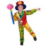 Dguisement clown multicolore garon