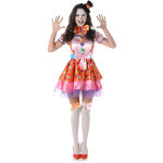 Dguisement clown  pois color femme
