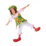 Dguisement clown  pois colors fille