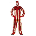 Dguisement clown terrifiant rouge et blanc homme