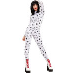 Dguisement combinaison blanche araignes noires sexy femme