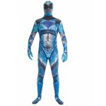 Dguisement combinaison bleue power rangers deluxe adulte morphsuits