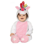 Dguisement combinaison avec capuche licorne blanche bb