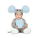 Dguisement combinaison avec capuche souris grise bb