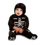 Dguisement combinaison petit squelette noir bb