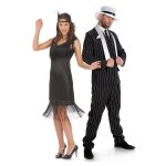 Dguisement de couple des annes 20 noir adultes