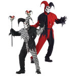 Dguisement de couple arlequins terrifiants adulte
