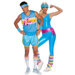 Dguisement de couple barbie et ken arobic adultes