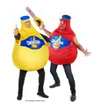 Dguisement de couple bouteilles orangina adulte
