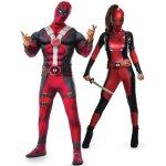 Dguisement de couple deadpool et lady deadpool adulte
