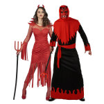 Dguisement de couple diable dmoniaque adulte