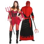 Dguisement de couple diable et diablesse sexy halloween adulte