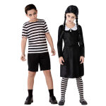 Dguisement de couple enfants famille gothique
